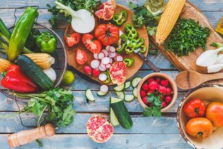 Vegetables form a summer diet food