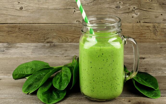 Green Flaxseed Detox Smoothie - Shake to Drink on an Empty Stomach