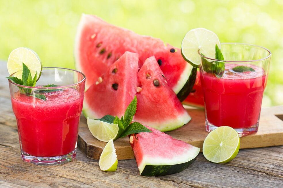 Watermelon slices and fresh in the watermelon diet menu